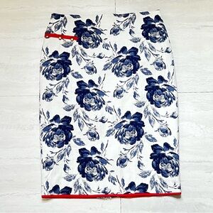 Eva Mendes Floral Pencil Skirt